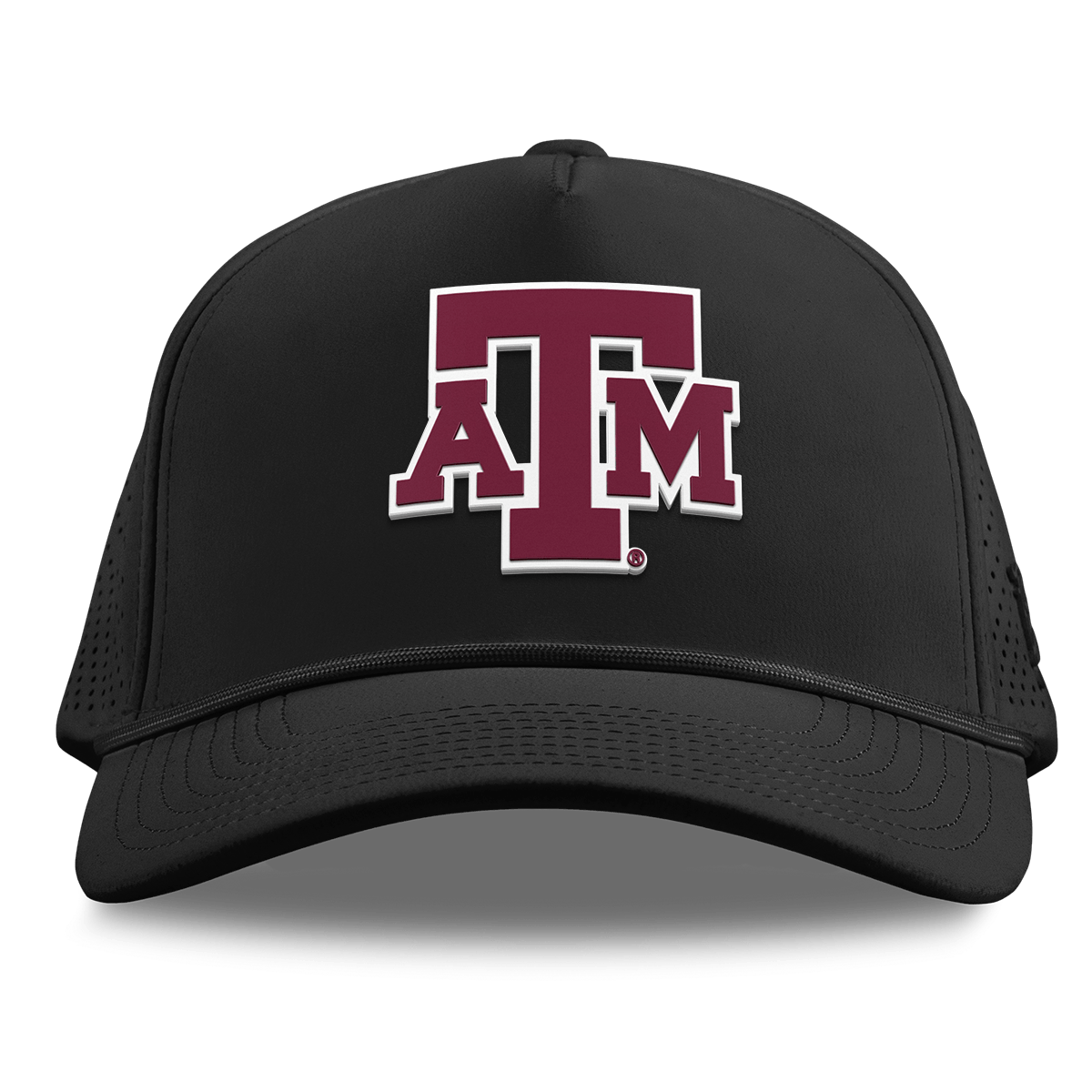 Texas A&M University "Texas A&M Block" Curved Elite XGen™ 5 Panel Rope Black