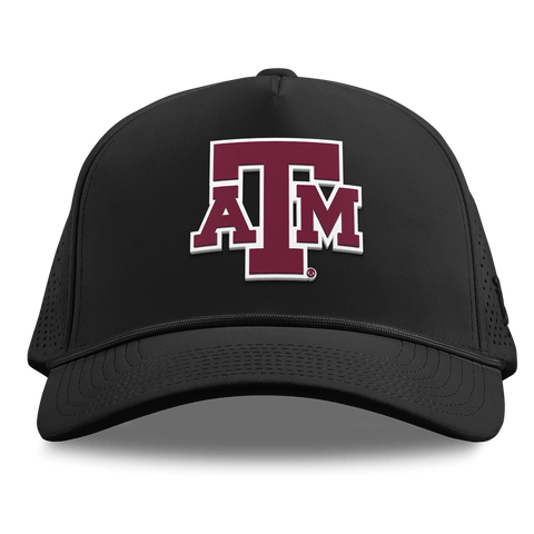 Texas A&M University "Texas A&M Block" Curved Elite XGen™ 5 Panel Rope Black