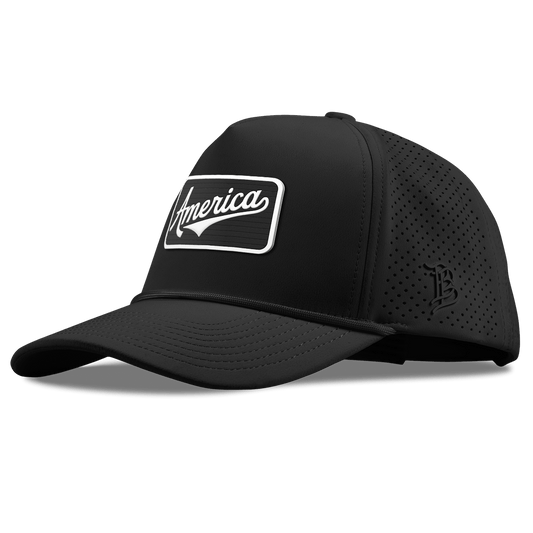 Vintage America Badge Curved Elite XGen™ 5 Panel Rope Black