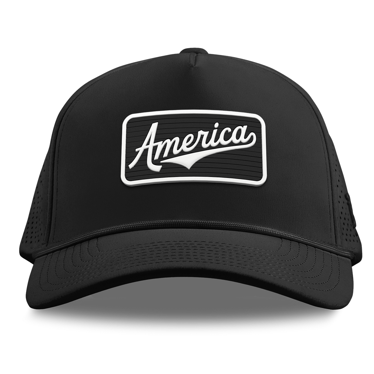 Vintage America Badge Curved Elite XGen™ 5 Panel Rope Black