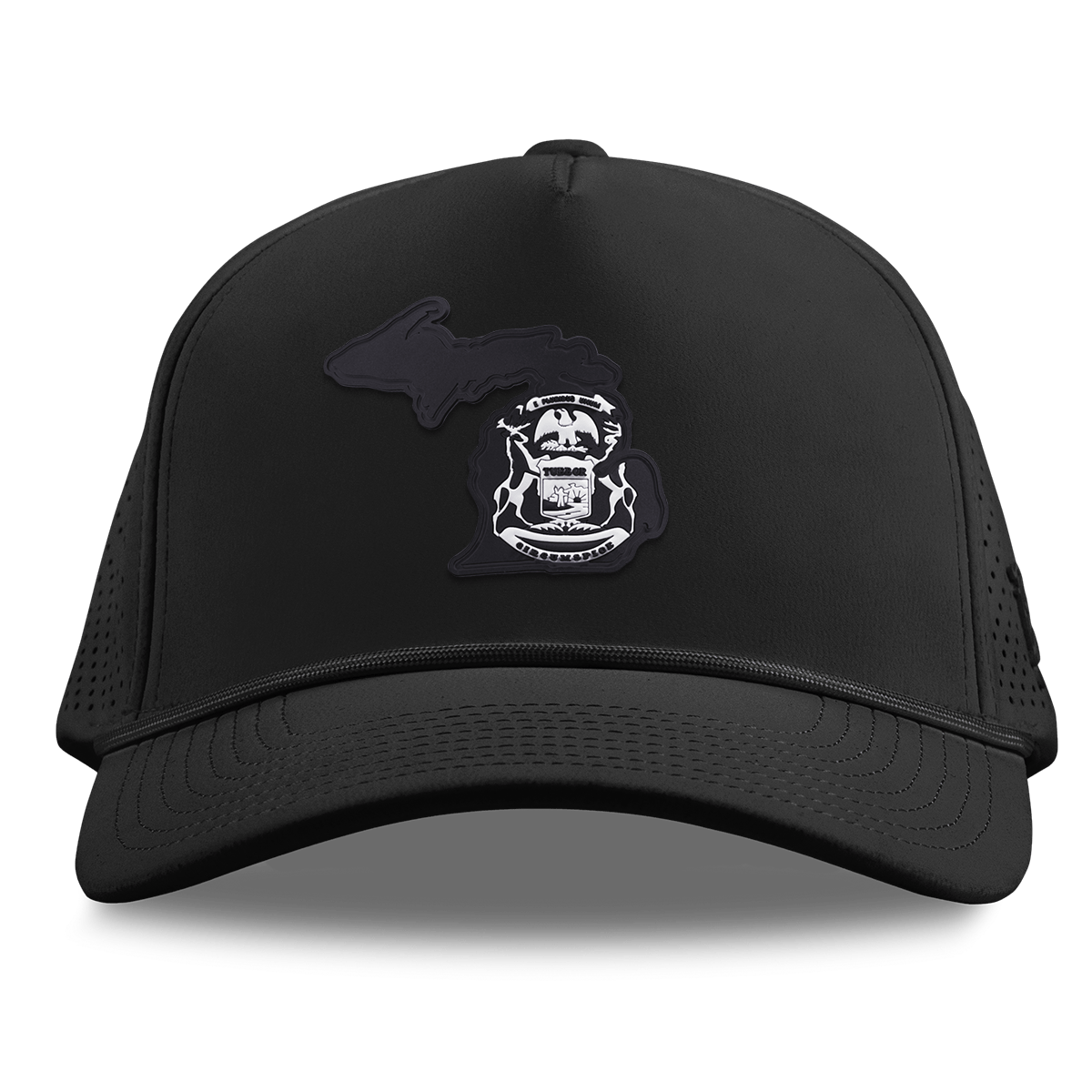 Michigan Vintage Curved Elite XGen™ 5 Panel Rope Black