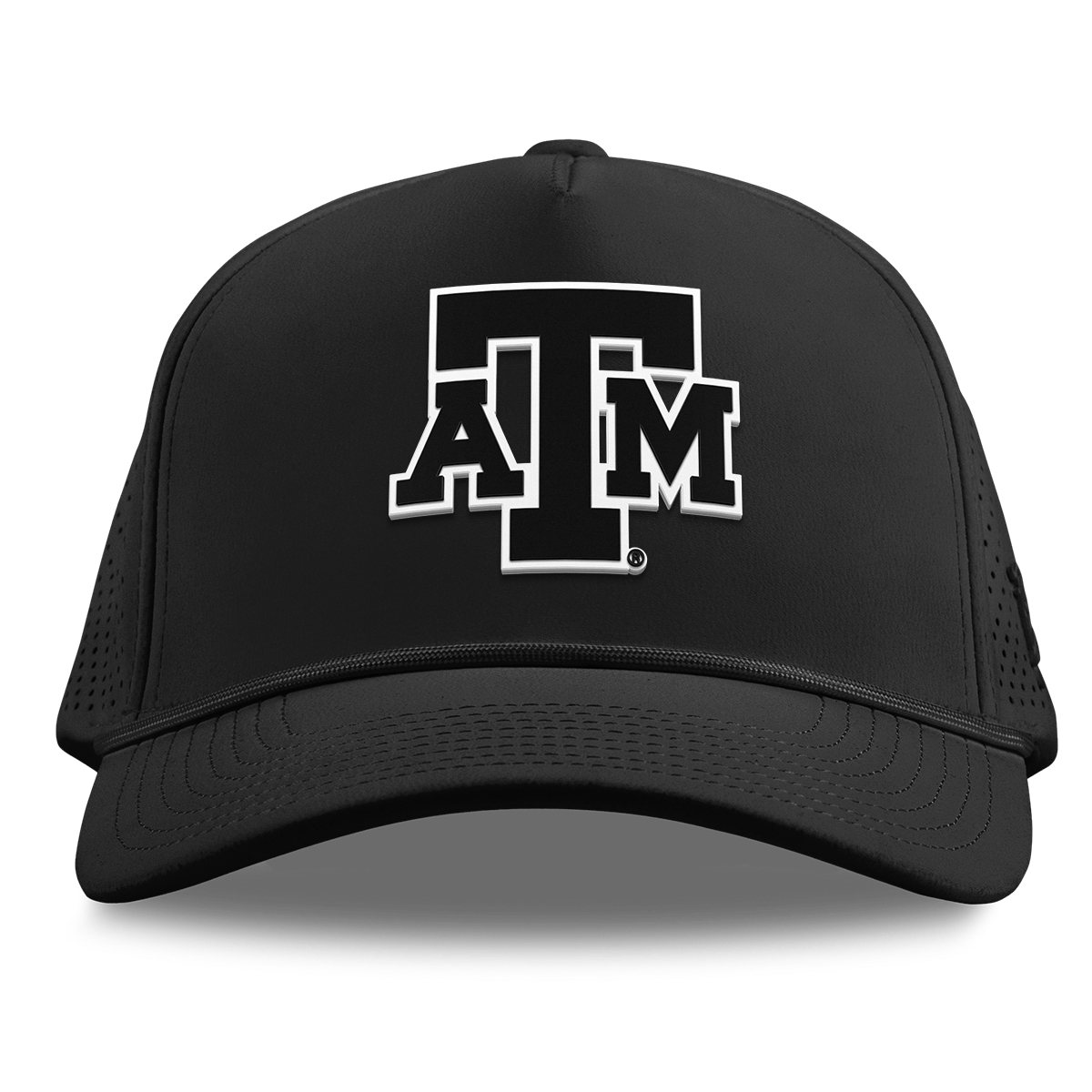 Texas A&M University "Vintage Texas A&M  Block" Curved Elite XGen™ 5 Panel Rope Black