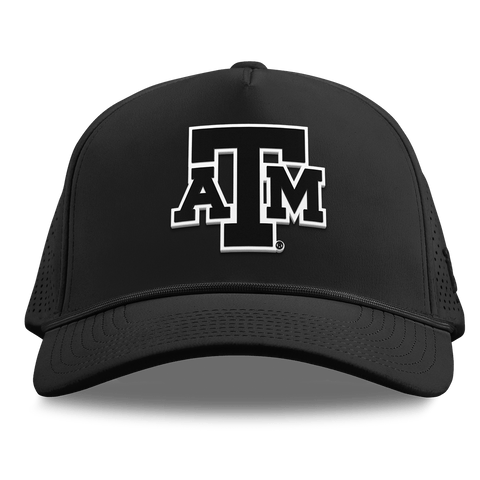 Texas A&M University "Vintage Texas A&M  Block" Curved Elite XGen™ 5 Panel Rope Black