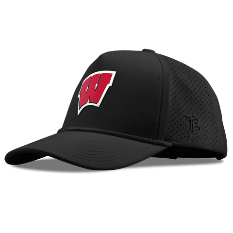 University of Wisconsin "Wisconsin Team Logo" Curved Elite XGen™ 5 Panel Rope Black