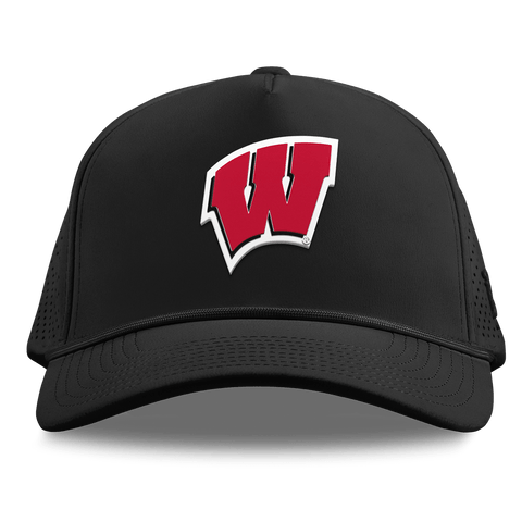 University of Wisconsin "Wisconsin Team Logo" Curved Elite XGen™ 5 Panel Rope Black