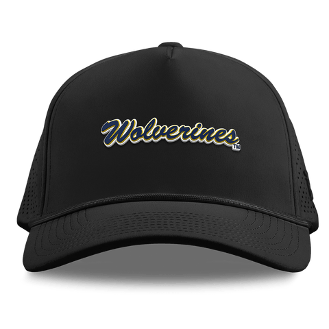 University of Michigan "Wolverines Script" Curved Elite XGen™ 5 Panel Rope Black