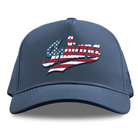 Indiana University "Indiana Stars & Stripes" Curved Elite XGen™ 5 Panel Rope Orion