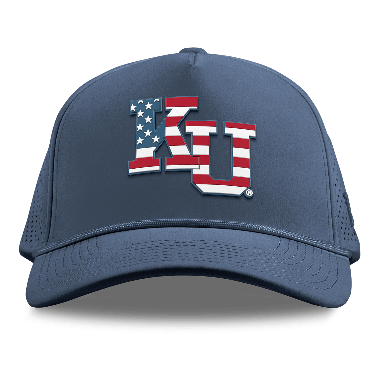 University of Kansas "Kansas Stars & Stripes" Curved Elite XGen™ 5 Panel Rope Orion