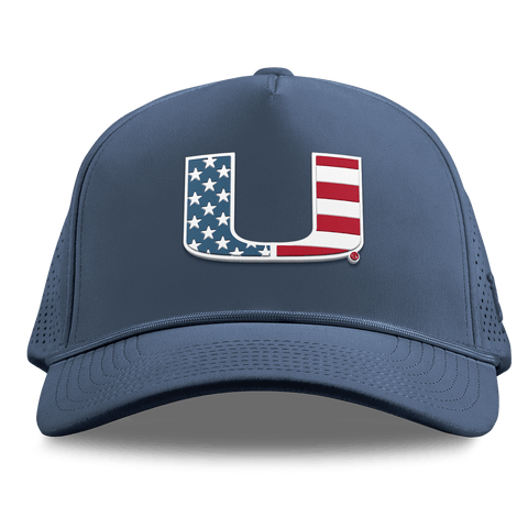 University of Miami "Miami Stars & Stripes" Curved Elite XGen™ 5 Panel Rope Orion