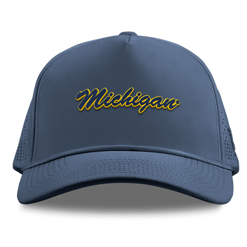University of Michigan "Michigan Script" Curved Elite XGen™ 5 Panel Rope Orion