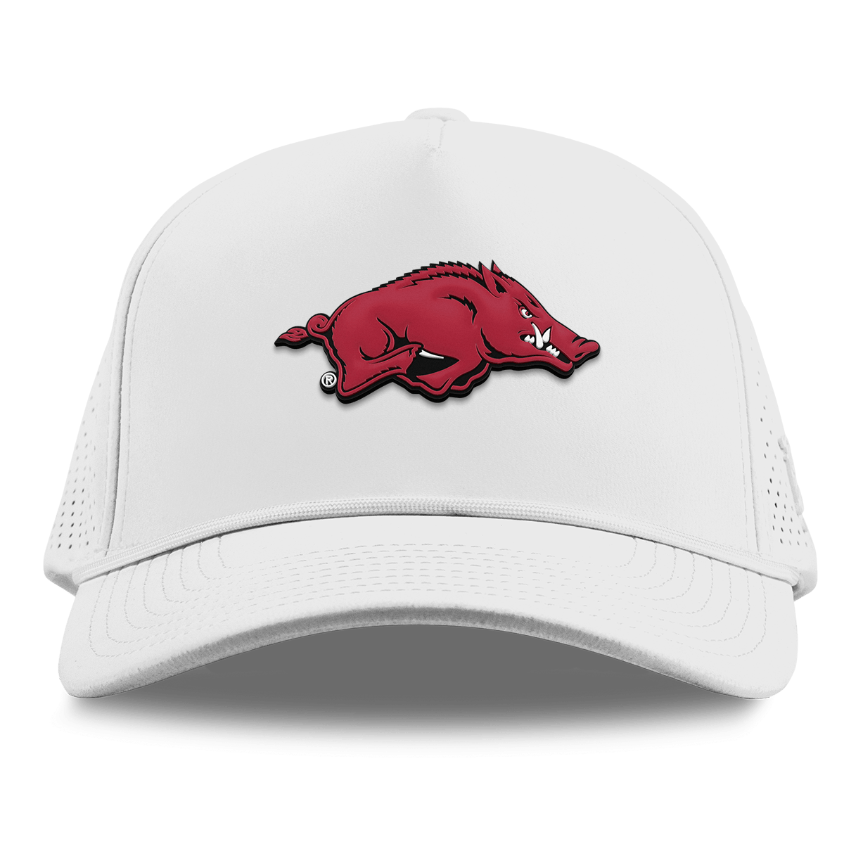 University of Arkansas "Arkansas Team Logo" Curved Elite XGen™ 5 Panel Rope White