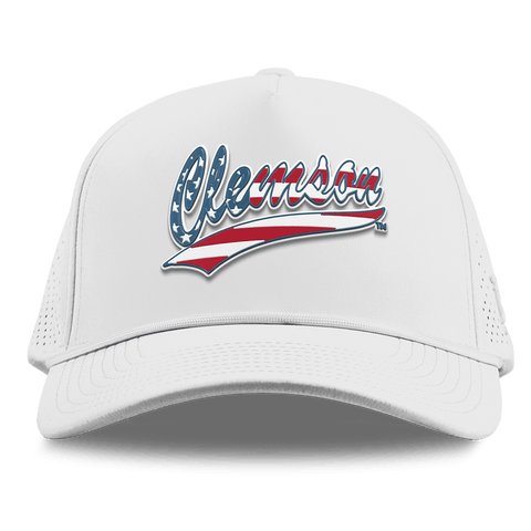Clemson University "Clemson Stars & Stripes" Curved Elite XGen™ 5 Panel Rope White
