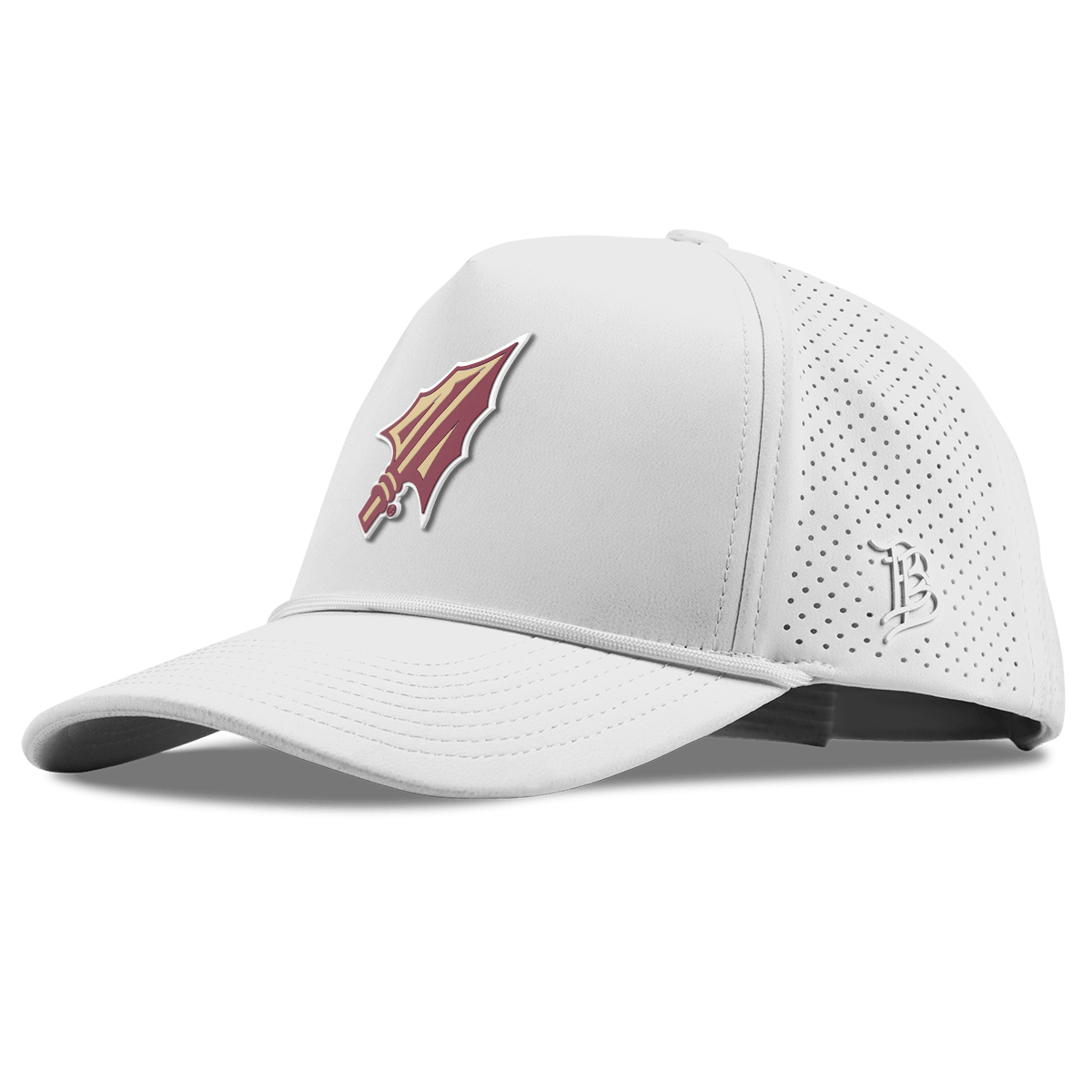 Florida State University "FSU Spear Tip" Curved Elite XGen™ 5 Panel Rope White