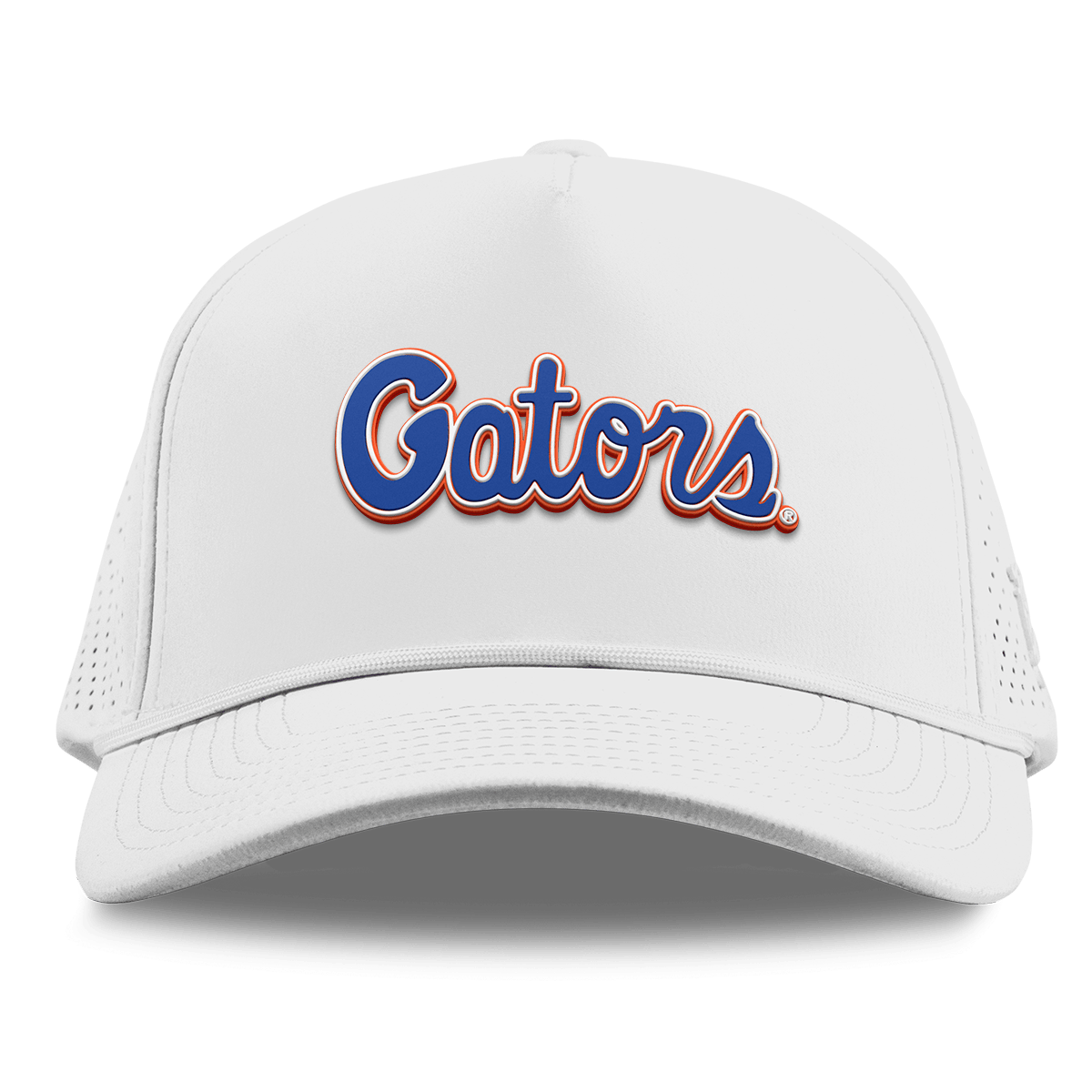 University of Florida "Gator Script" Curved Elite XGen™ 5 Panel Rope White