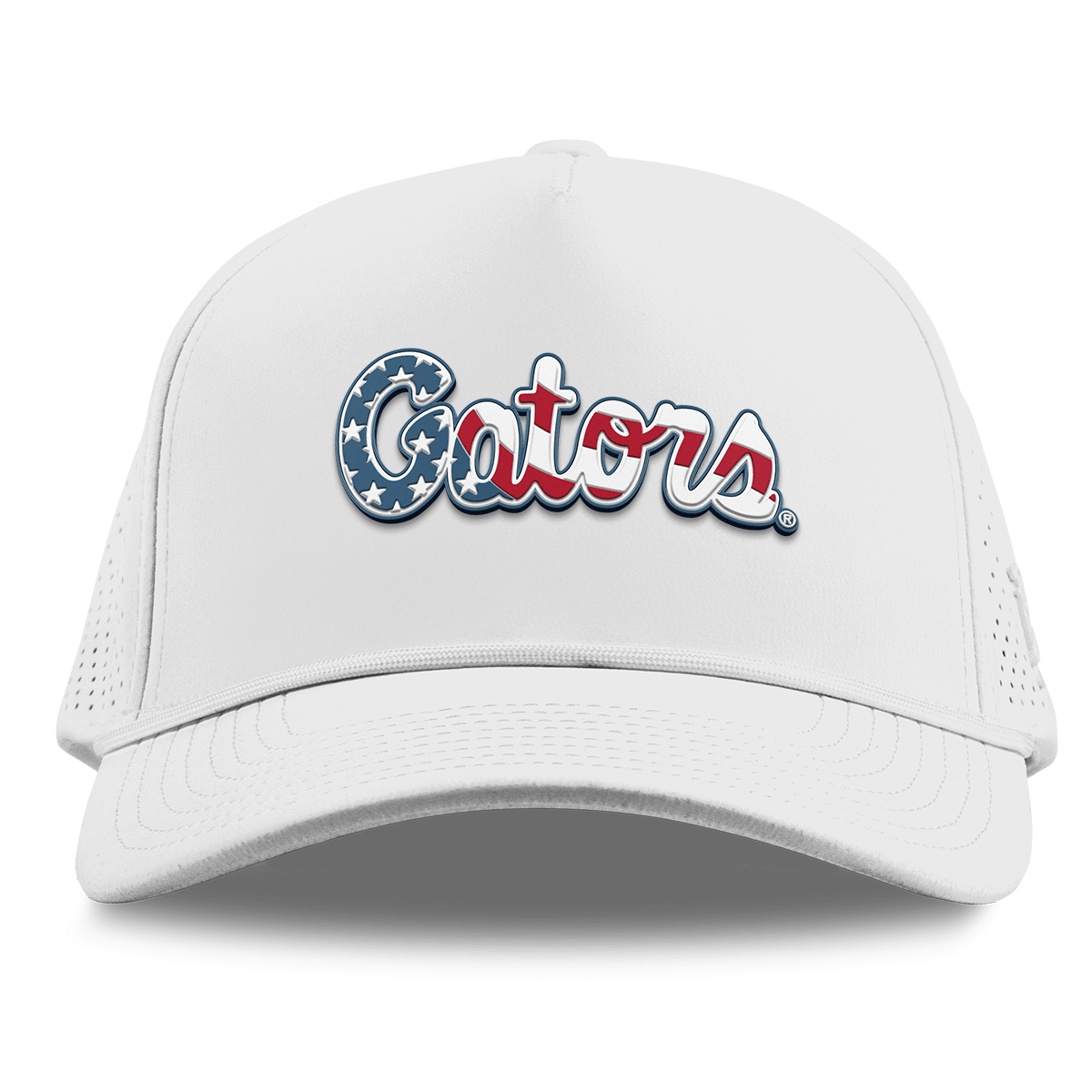 University of Florida "Gators Stars & Stripes" Curved Elite XGen™ 5 Panel Rope White