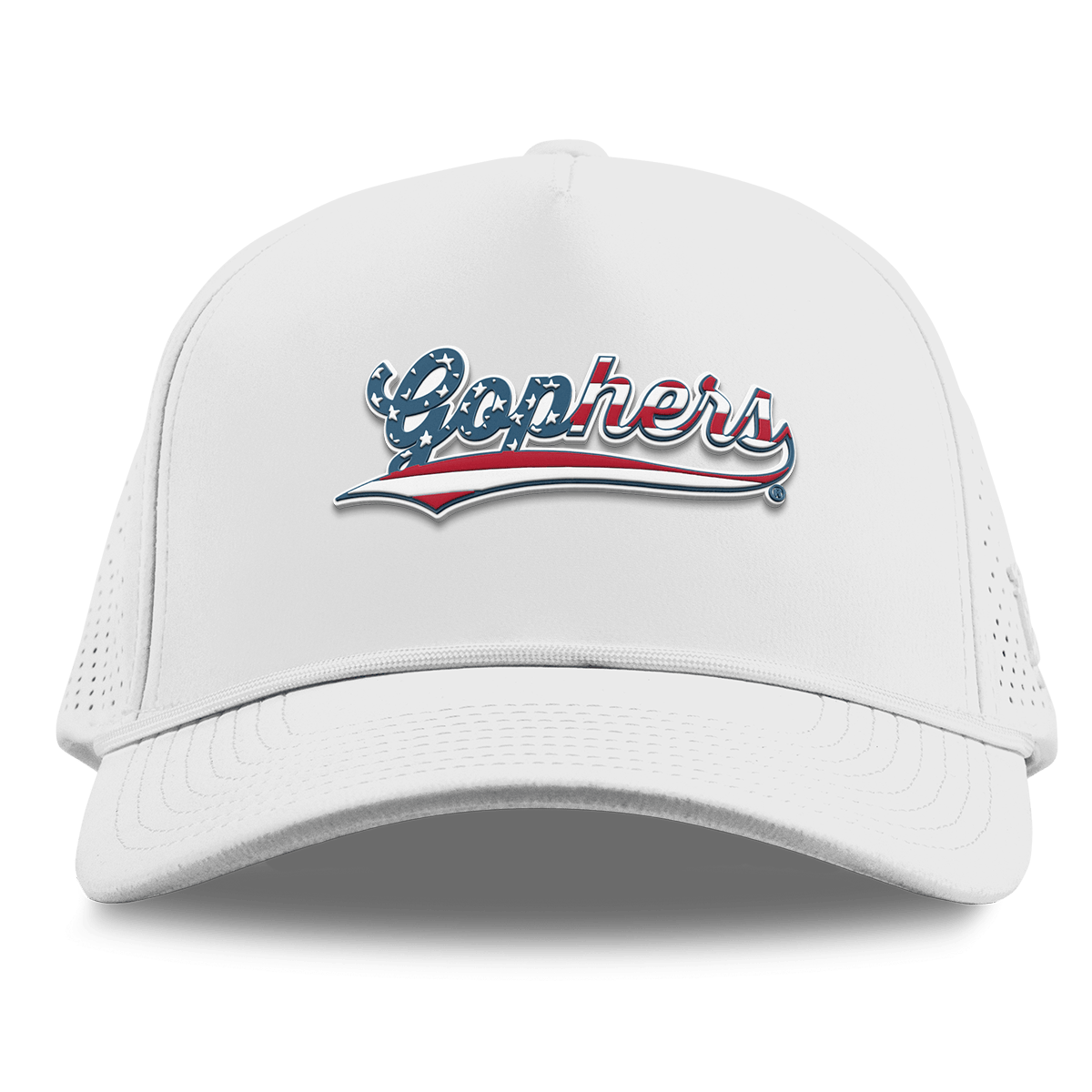 University of Minnesota "Gophers Stars & Stripes" Curved Elite XGen™ 5 Panel Rope White