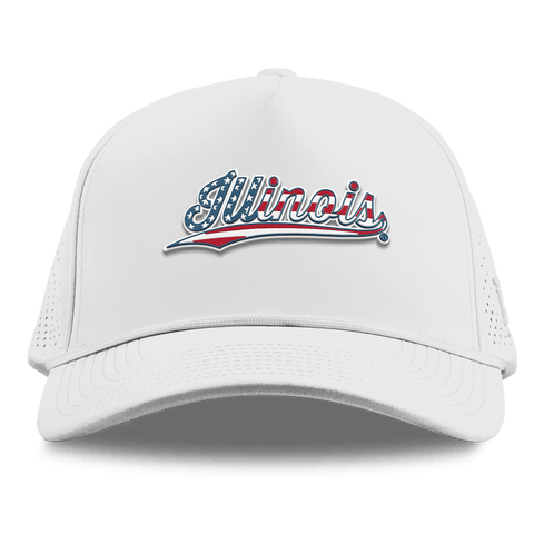 University of Illinois "Illinois Stars & Stripes" Curved Elite XGen™ 5 Panel Rope White