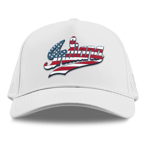 Indiana University "Indiana Stars & Stripes" Curved Elite XGen™ 5 Panel Rope White