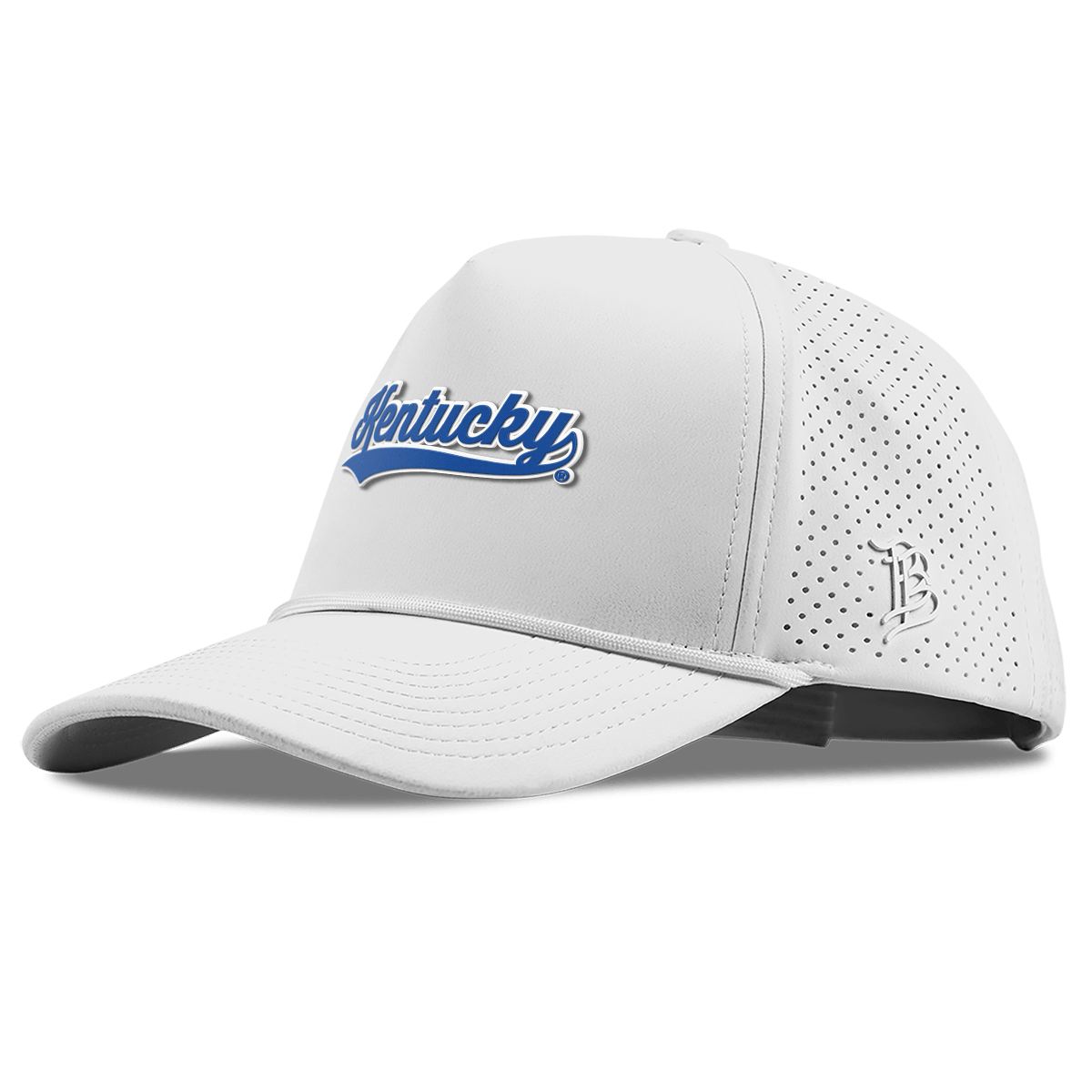 University of Kentucky "Kentucky Script" Curved Elite XGen® 5 Panel Rope White