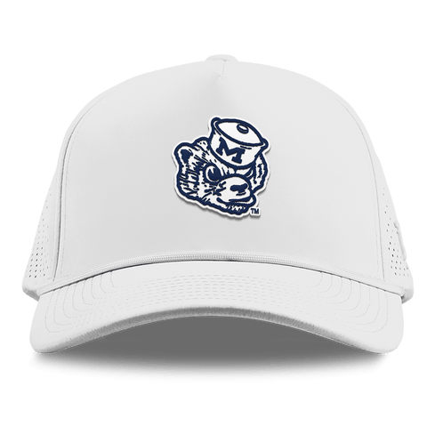 University of Michigan "Wolverbear" Curved Elite XGen® 5 Panel Rope White
