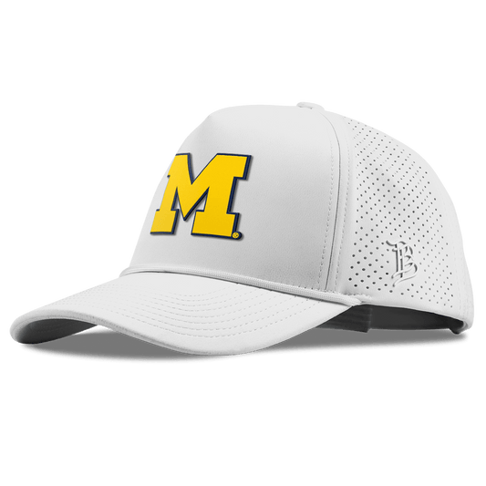 University of Michigan "Michigan Block" Curved Elite XGen™ 5 Panel Rope White