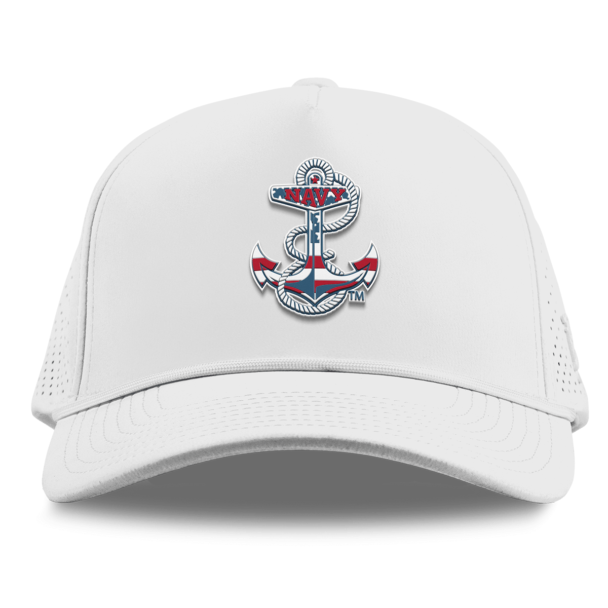 Naval Academy "Navy Stars & Stripes" Curved Elite XGen™ 5 Panel Rope White