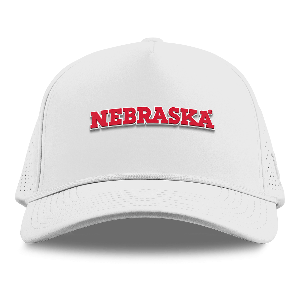 University of Nebraska "Nebraska Block" Curved Elite XGen™ 5 Panel Rope White