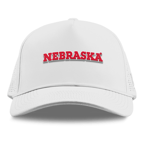 University of Nebraska "Nebraska Block" Curved Elite XGen™ 5 Panel Rope White