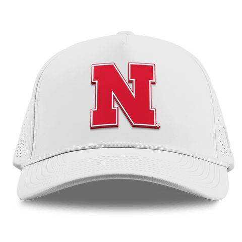 University of Nebraska "Nebraska Team Logo" Curved Elite XGen™ 5 Panel Rope White