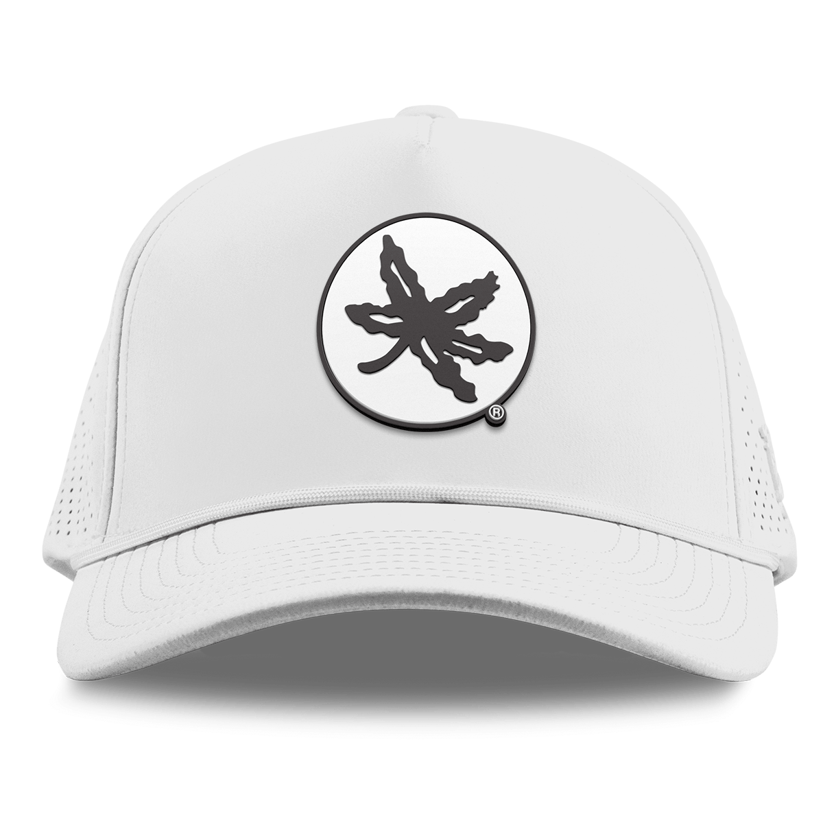 Ohio State University "OSU Buckeye Logo" Curved Elite XGen™ 5 Panel Rope White