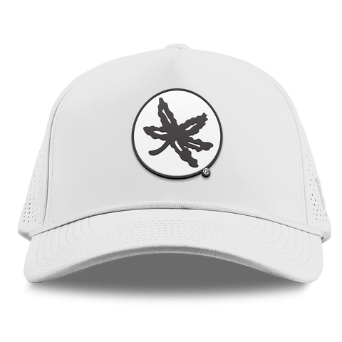 Ohio State University "OSU Buckeye Logo" Curved Elite XGen™ 5 Panel Rope White