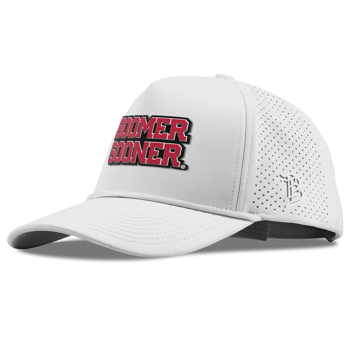 University of Oklahoma "Oklahoma Block" Curved Elite XGen™ 5 Panel Rope White