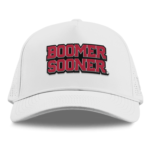 University of Oklahoma "Oklahoma Block" Curved Elite XGen™ 5 Panel Rope White