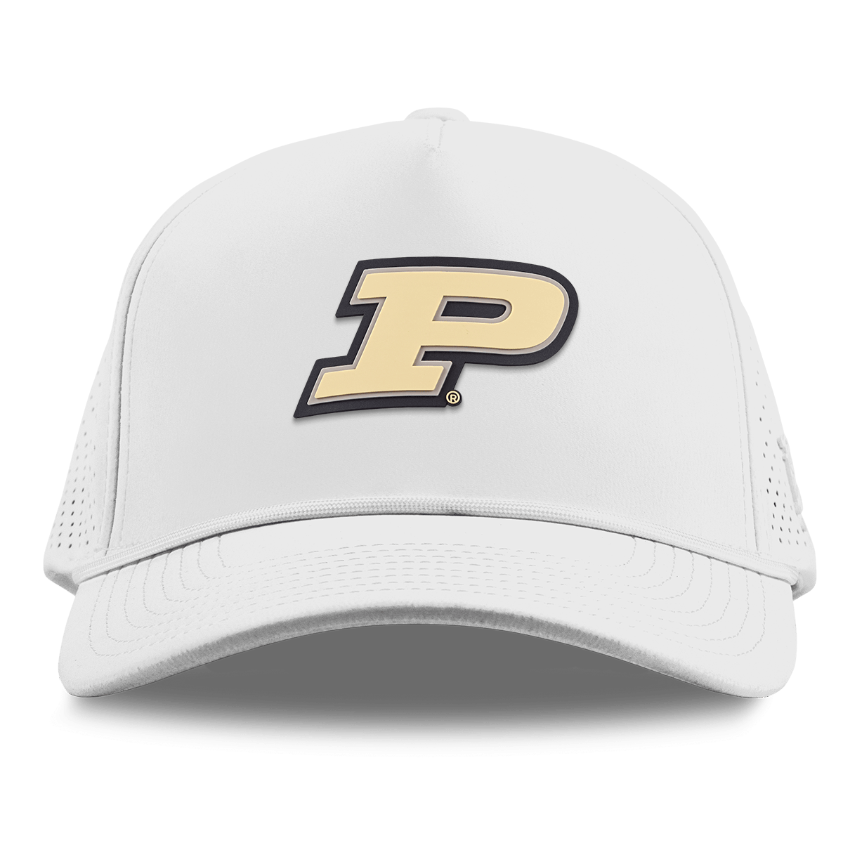 Purdue University "Purdue Block" Curved Elite XGen™ 5 Panel Rope White