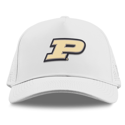 Purdue University "Purdue Block" Curved Elite XGen™ 5 Panel Rope White