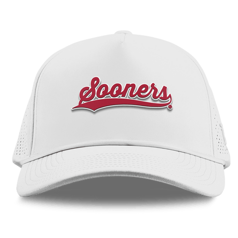 University of Oklahoma "Sooners Script" Curved Elite XGen™ 5 Panel Rope White