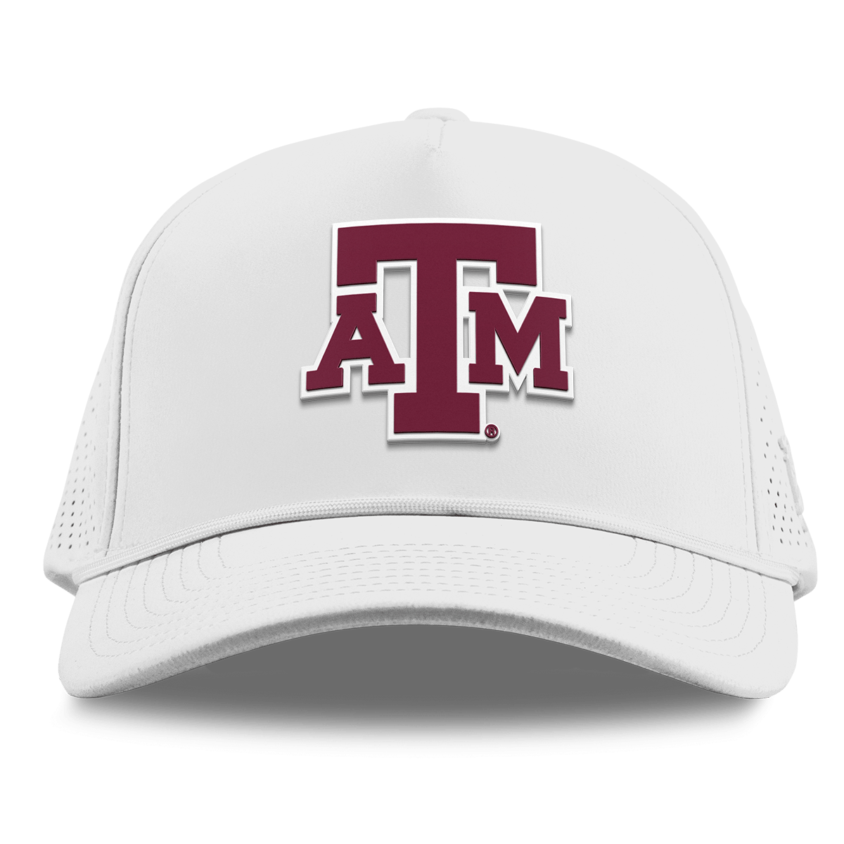 Texas A&M University "Texas A&M Block" Curved Elite XGen™ 5 Panel Rope White