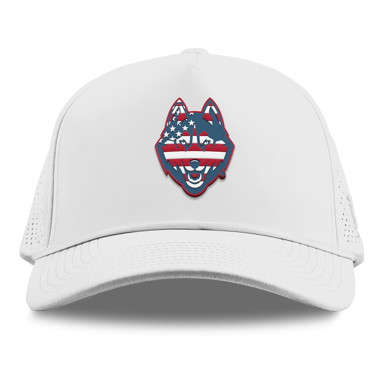 University of Connecticut "UConn Stars & Stripes" Curved Elite XGen™ 5 Panel Rope White