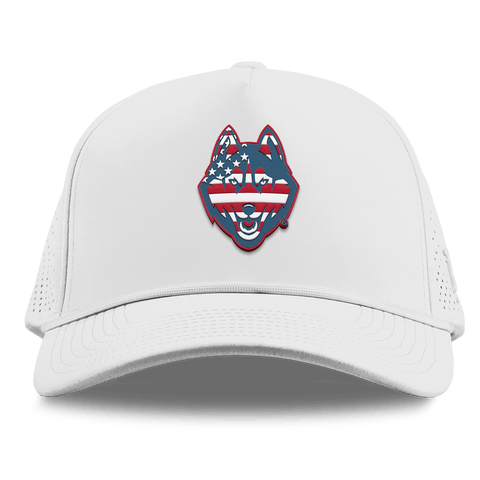 University of Connecticut "UConn Stars & Stripes" Curved Elite XGen™ 5 Panel Rope White