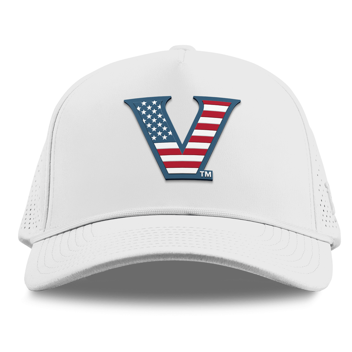 Vanderbilt University "Vanderbilt Stars & Stripes" Curved Elite XGen™ 5 Panel Rope White