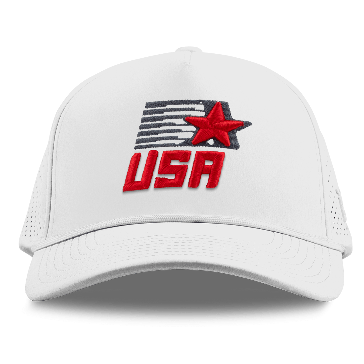 Vintage Streak Curved Elite XGen™ 5 Panel Rope White