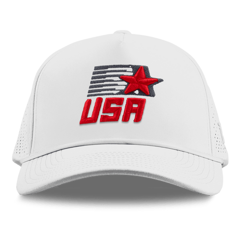 Vintage Streak Curved Elite XGen™ 5 Panel Rope White