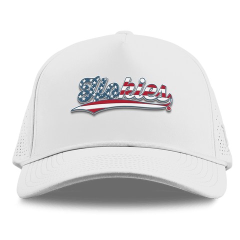Virginia Tech University "Hokies Stars & Stripes" Curved Elite XGen™ 5 Panel Rope White