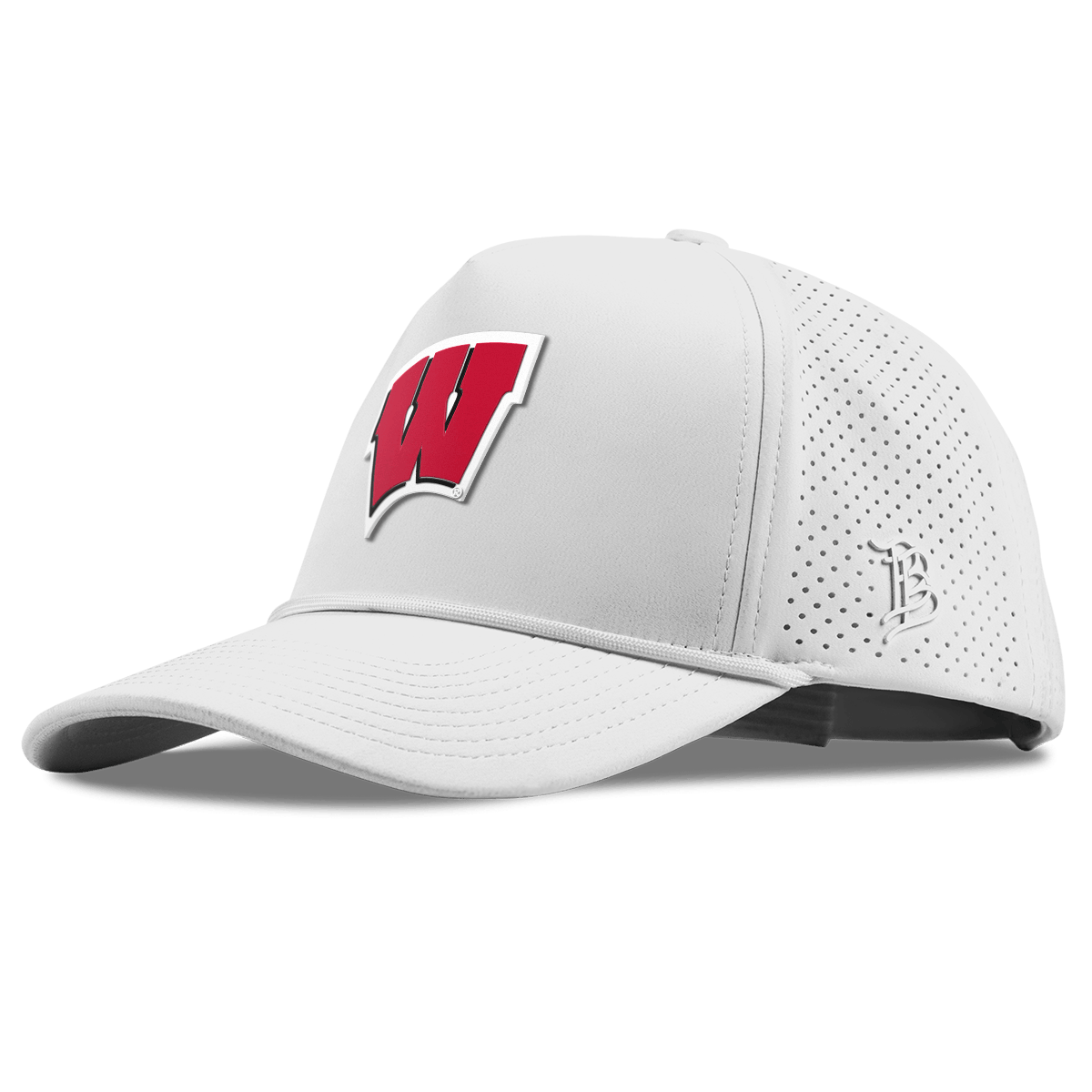 University of Wisconsin "Wisconsin Team Logo" Curved Elite XGen™ 5 Panel Rope White
