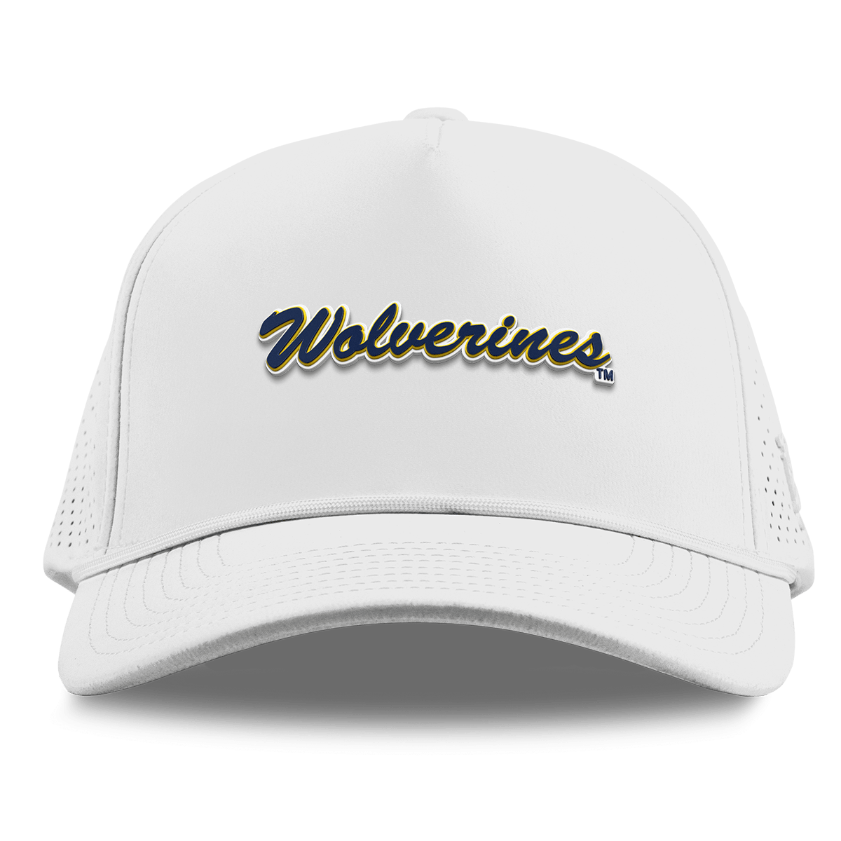 University of Michigan "Wolverines Script" Curved Elite XGen™ 5 Panel Rope White