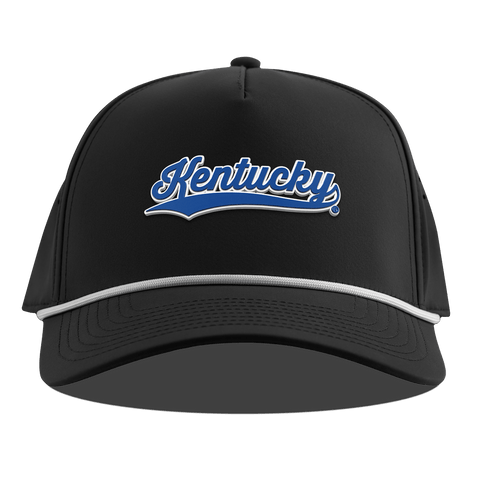 University of Kentucky "Kentucky Script" Curved 5 Panel Rope Black