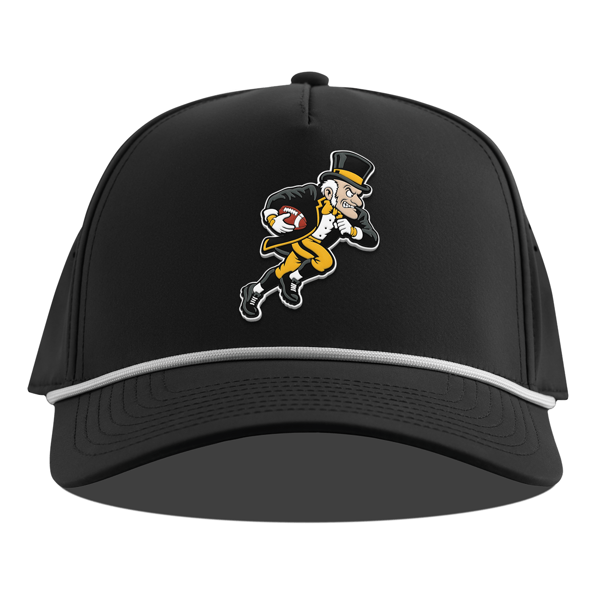 Wake Forest University "Rushing Deacon" Curved 5 Panel Rope Black