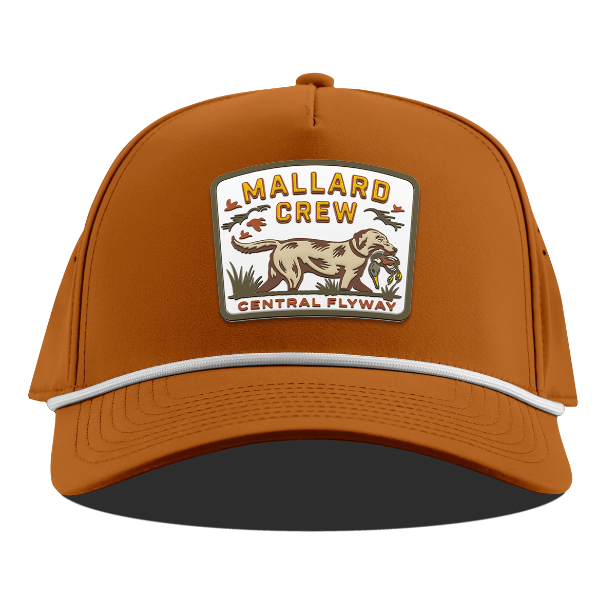 Mallard Crew Curved 5 Panel Rope Burnt Orange
