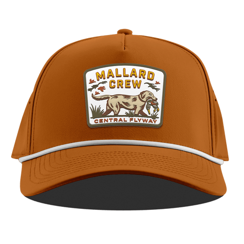 Mallard Crew Curved 5 Panel Rope Burnt Orange