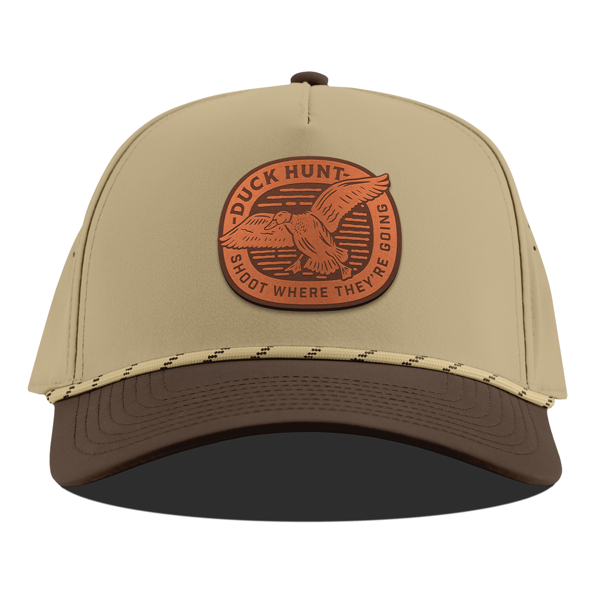 Duck Hunt Tan Curved 5 Panel Rope Desert/Brown